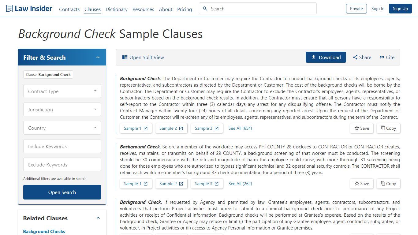 Background Check Sample Clauses: 2k Samples | Law Insider